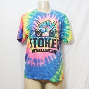 Oversized Stoked Athletics Tie Dye T-shirt